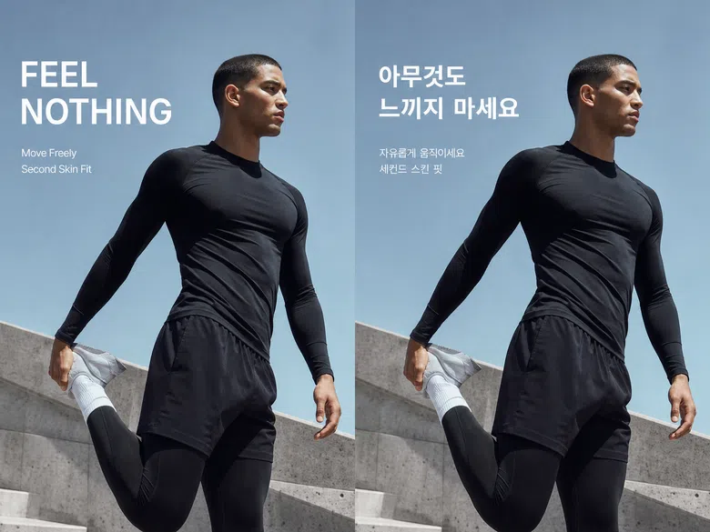 Showcase - athleticwear English to Korean