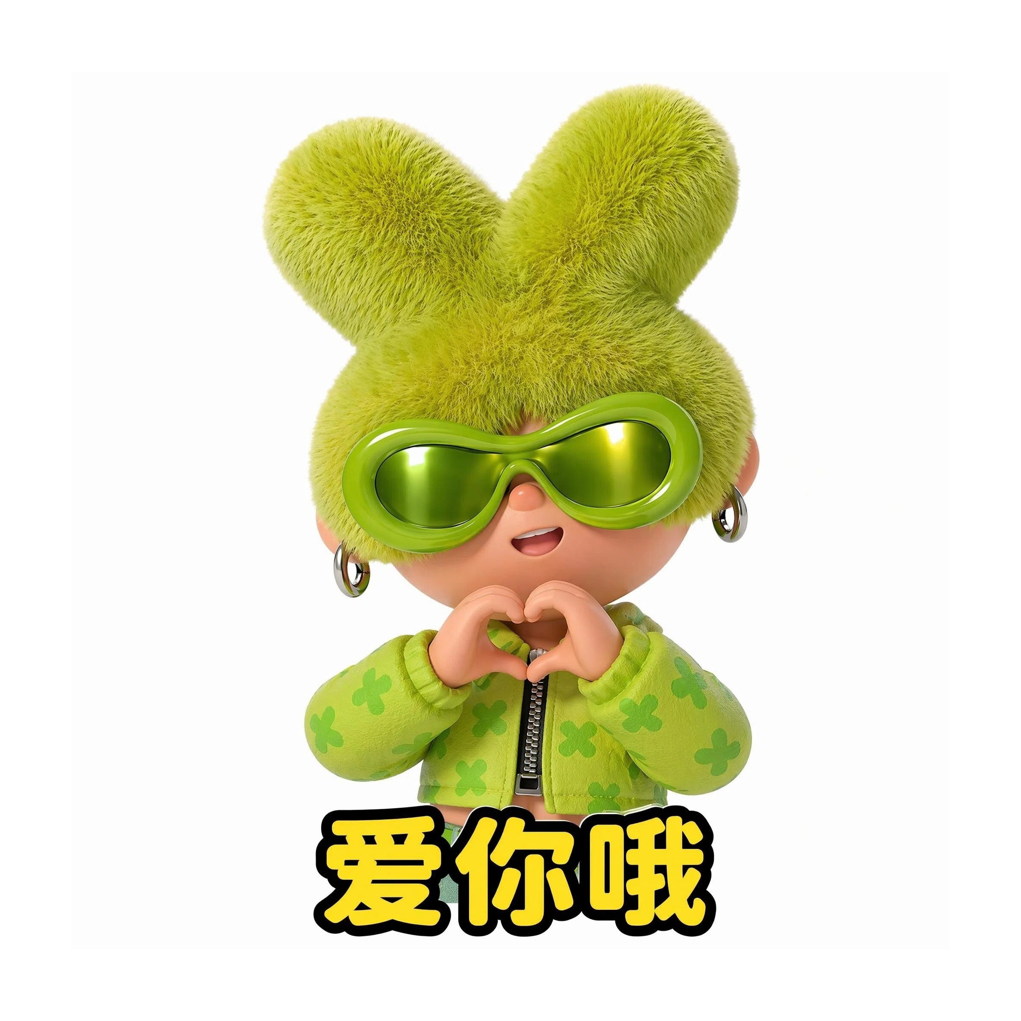聊天表情包设计表情包爱你哦SEO拼图07