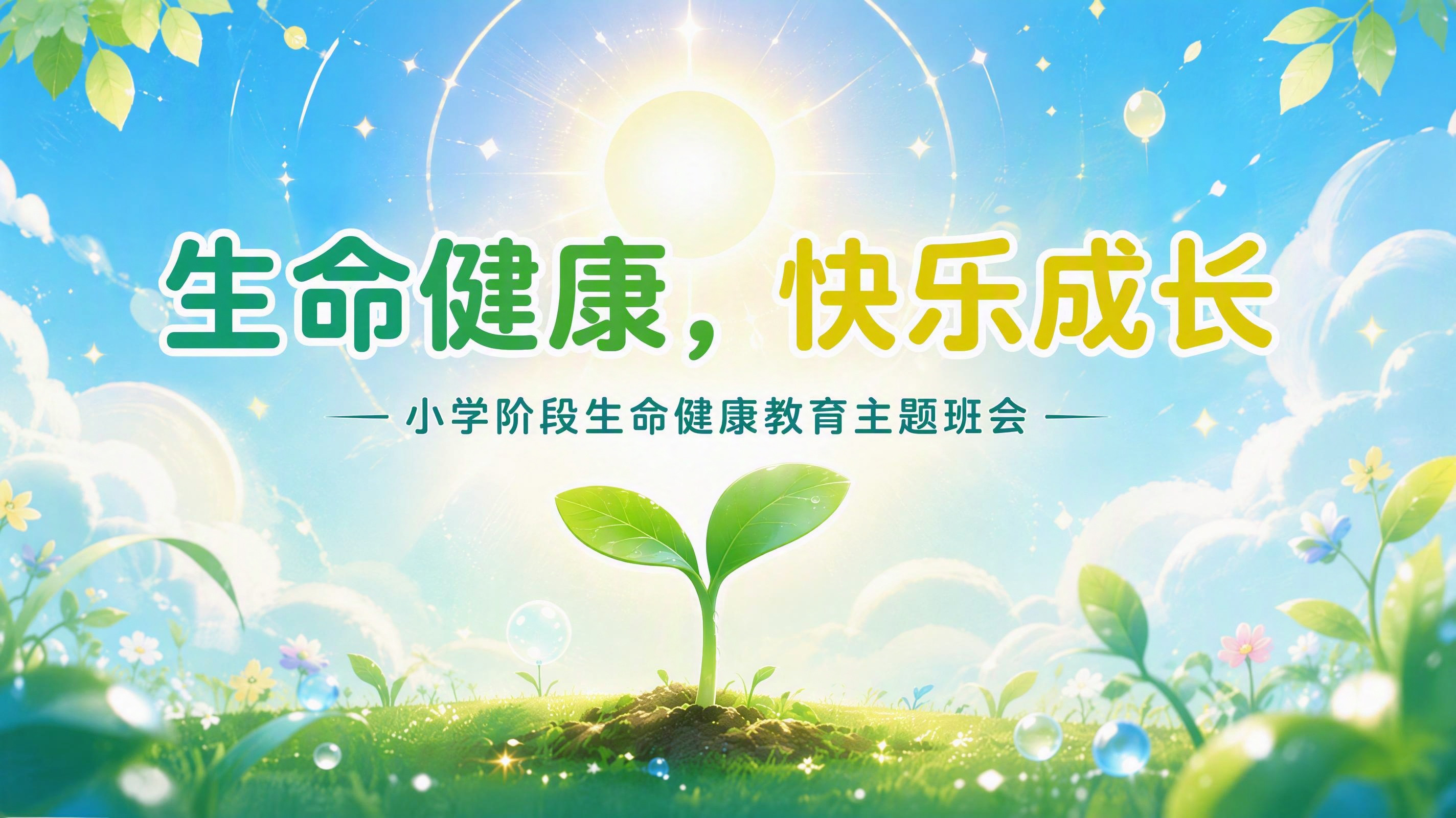 生命健康快乐成长主题班会PPT