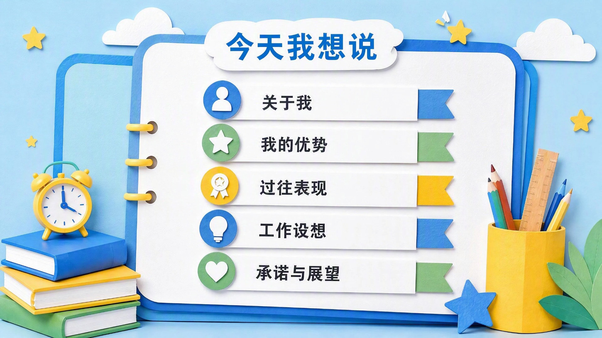 班长竞选演讲PPT-02自我介绍目录