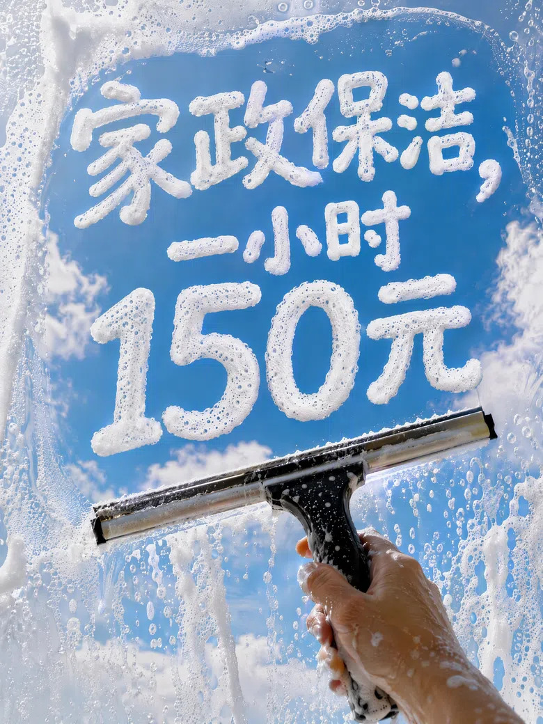 家政保洁团购引流海报
