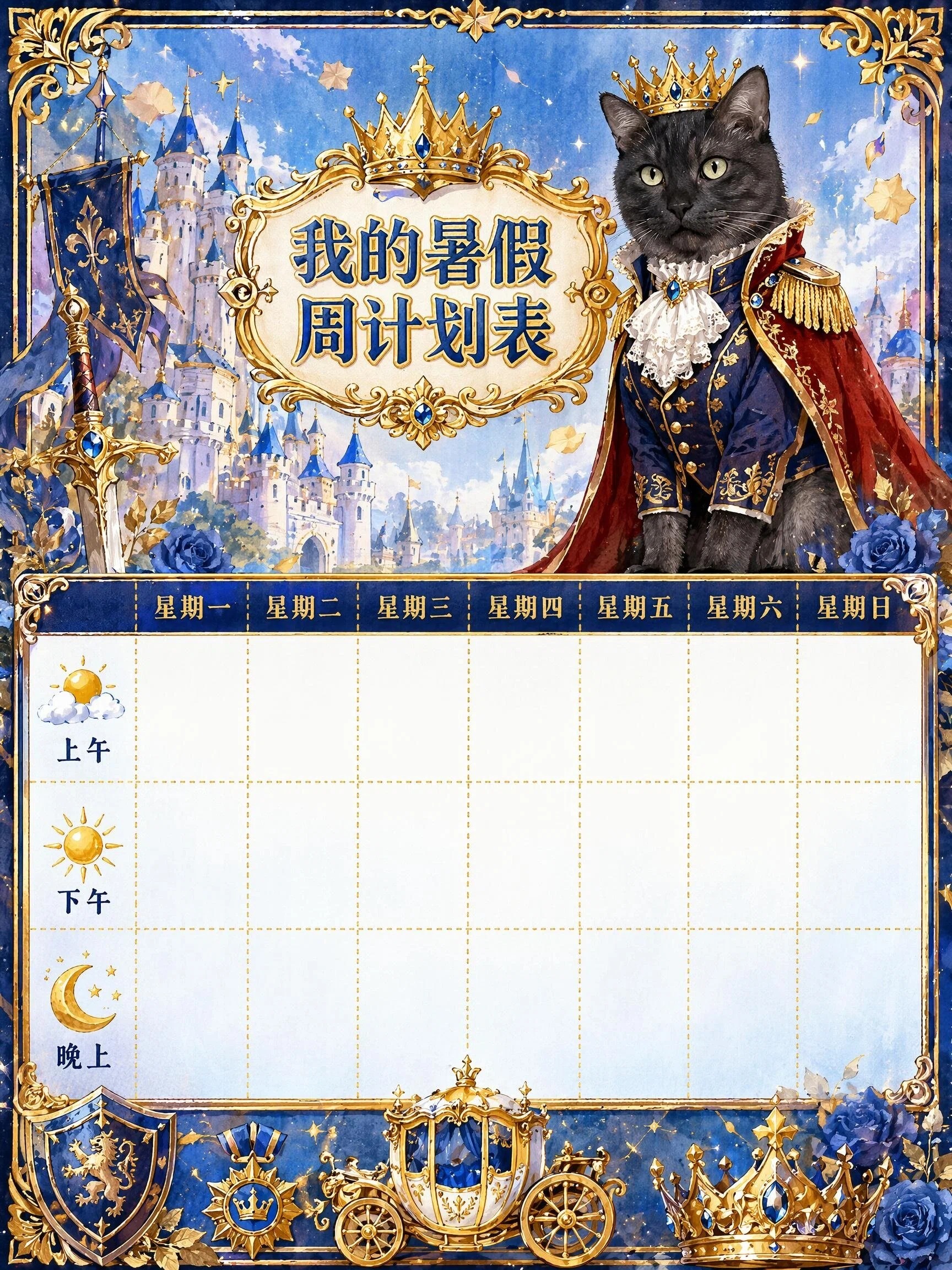 猫咪骑士周计划表