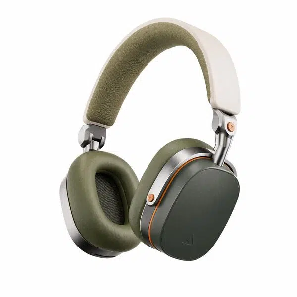 white background product retouch olive green over ear headphones SEO collage 04