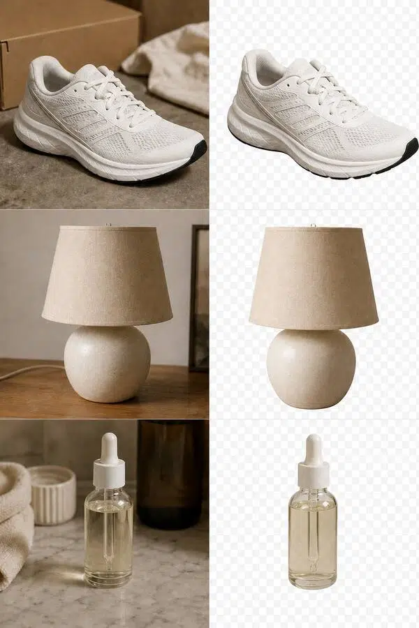 sneakers table lamp serum batch retouch comparison