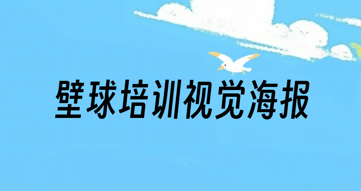 壁球培训视觉海报
