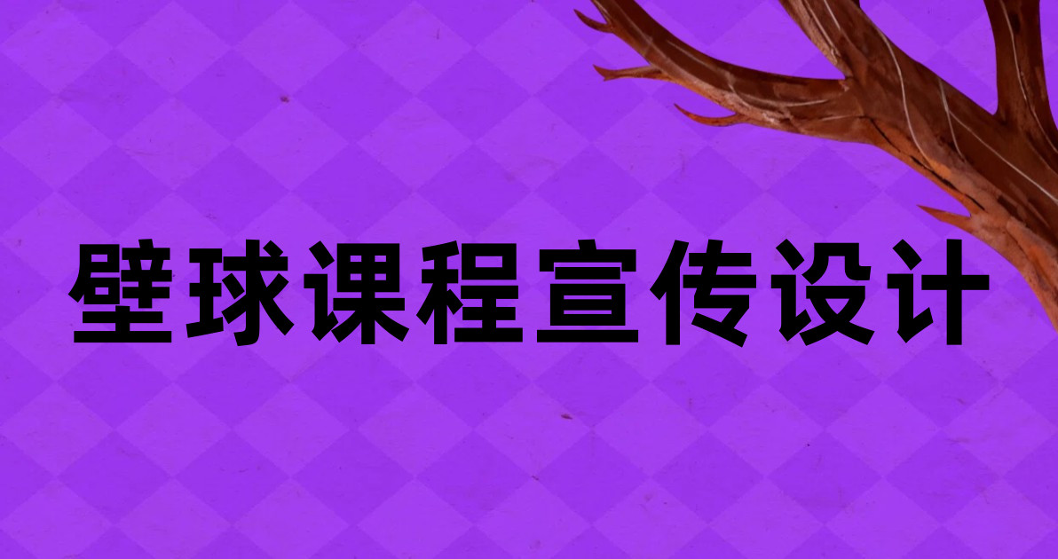 壁球课程宣传设计
