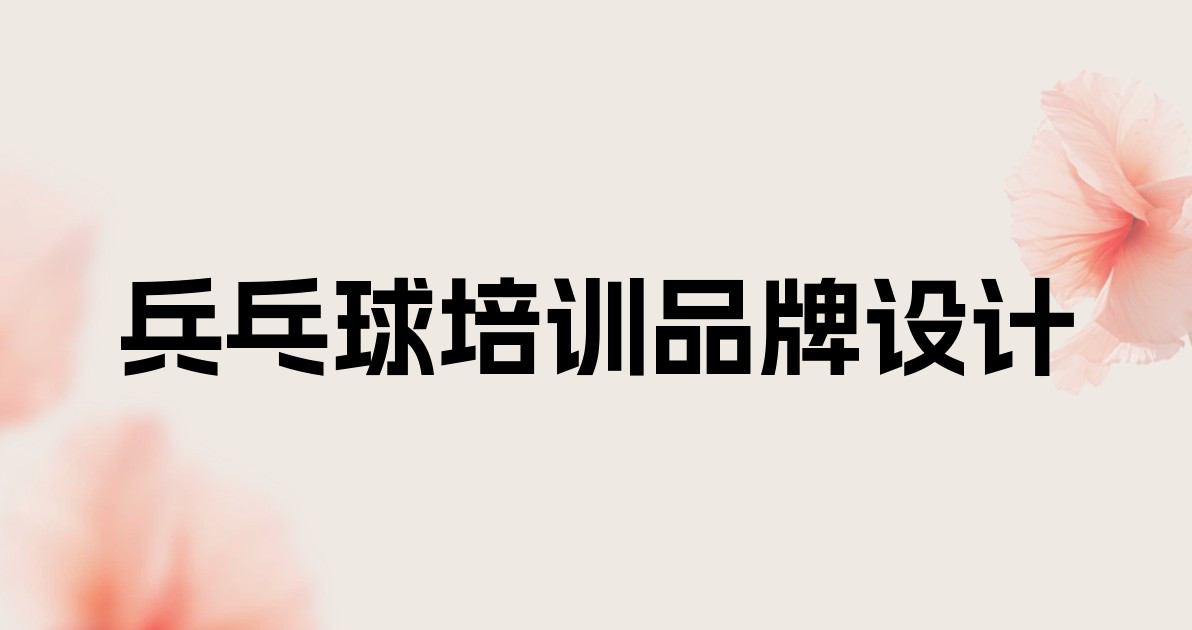 兵乓球培训品牌设计