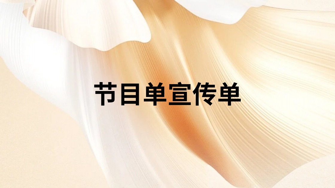 节目单宣传单