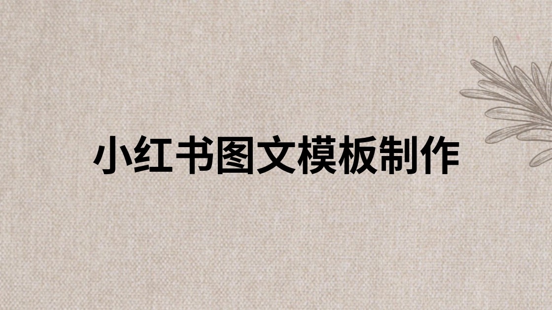 小红书图文模板制作
