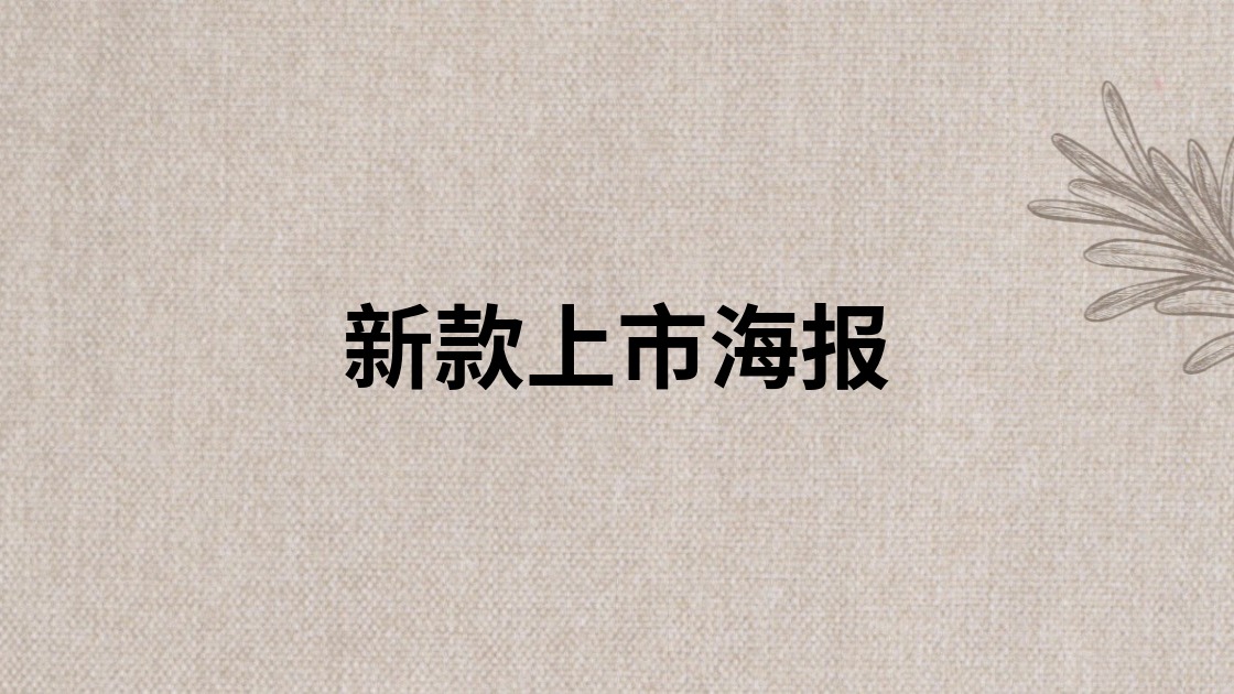 新款上市海报