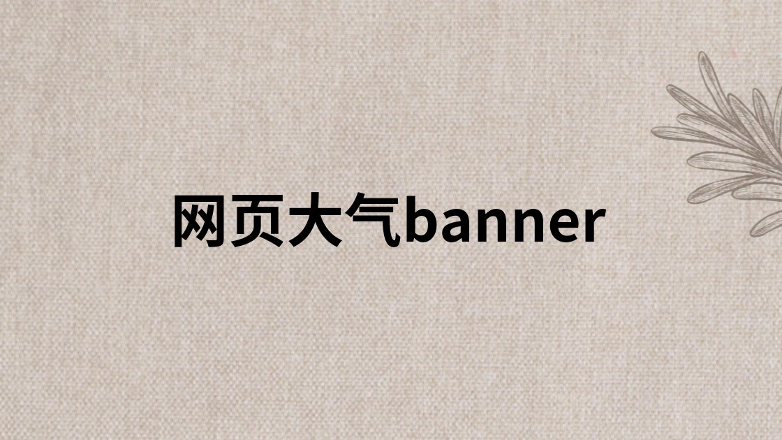 网页大气banner