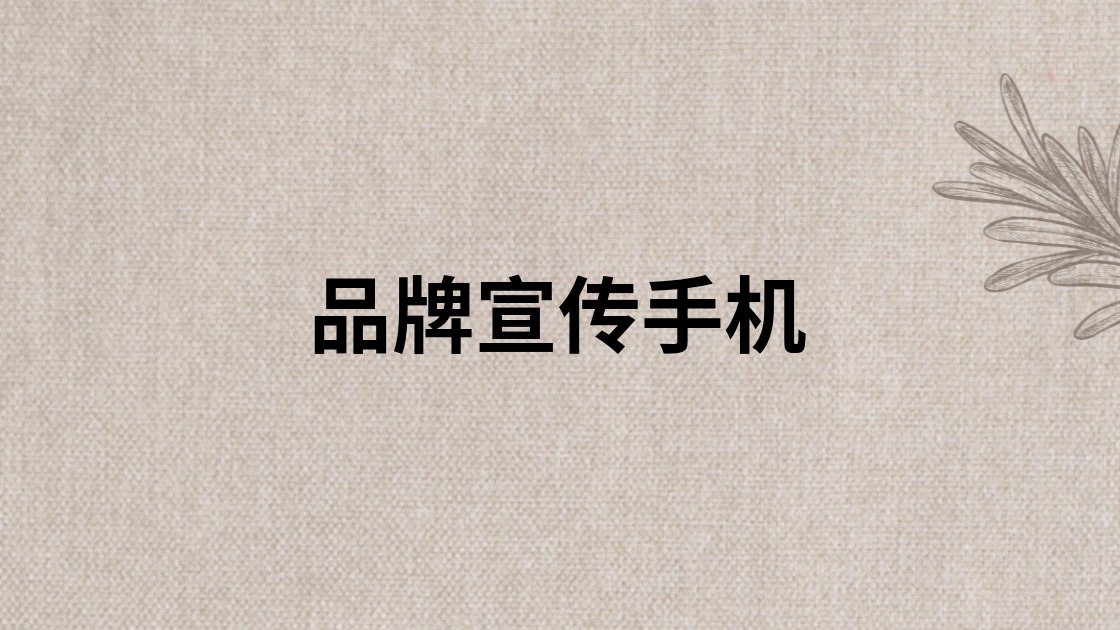 品牌宣传手机