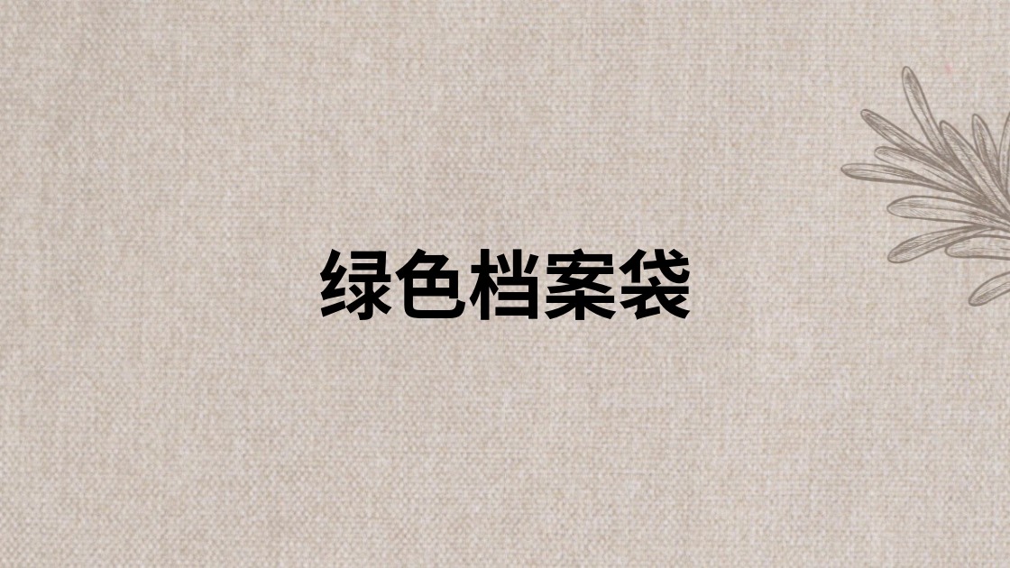 绿色档案袋